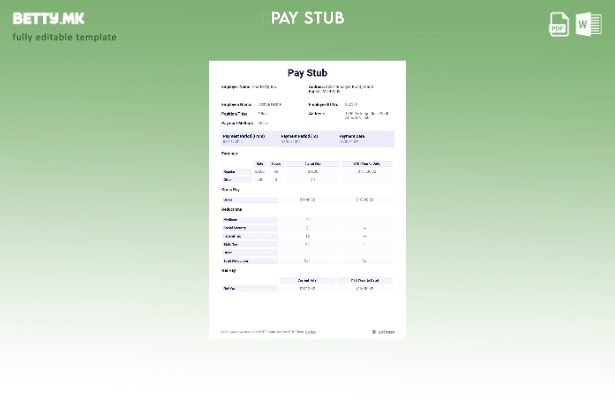Модерен стил Шатерфлај, Inc. шаблон за плаќање никулец